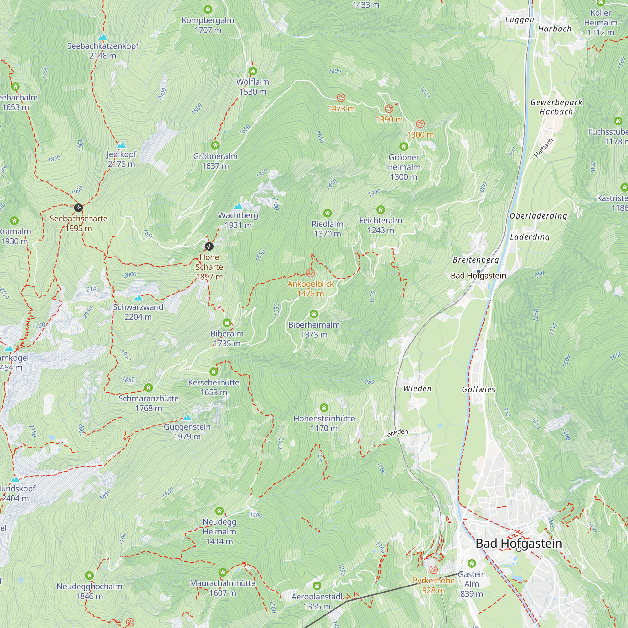 Biberheimalm map