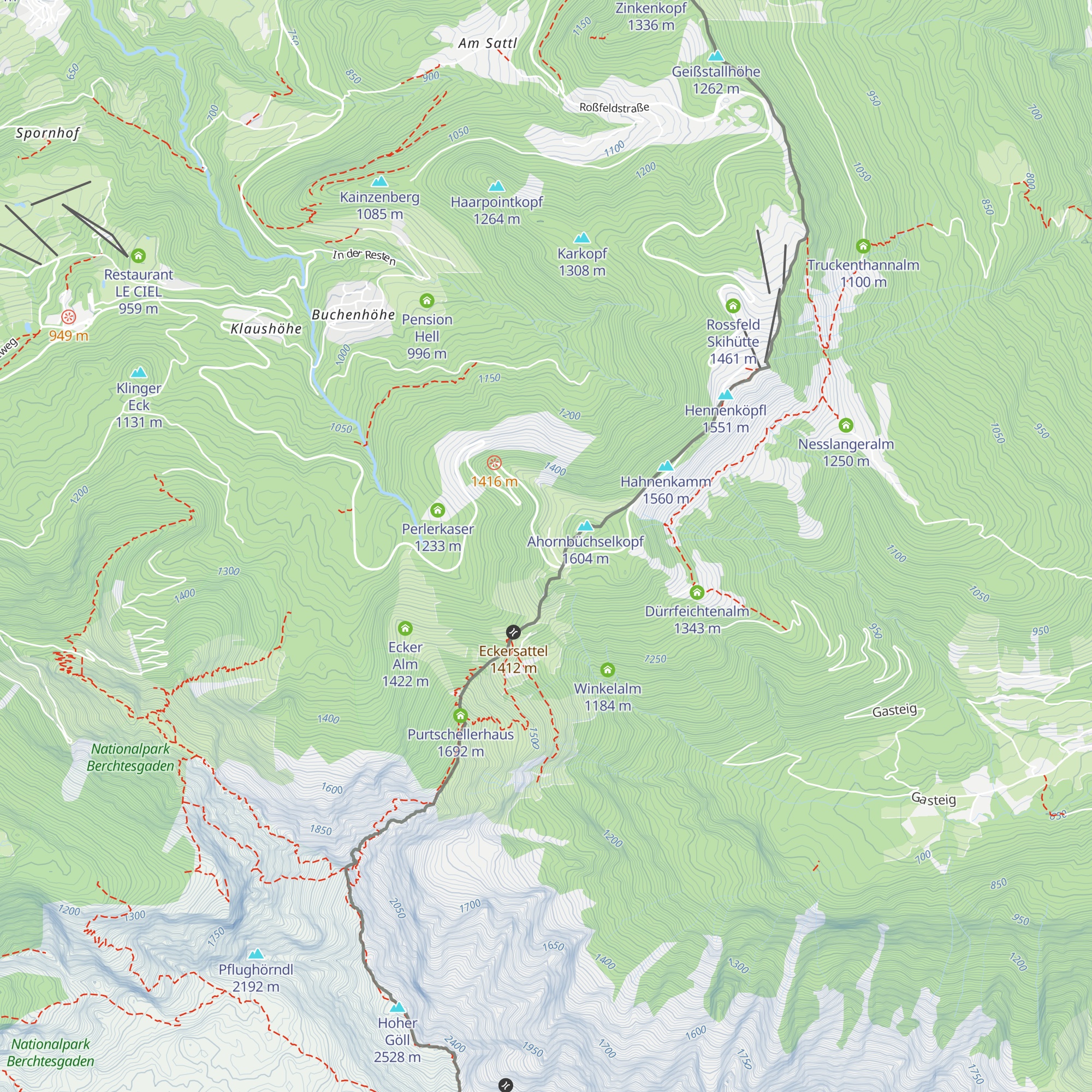 Oberahornalm map