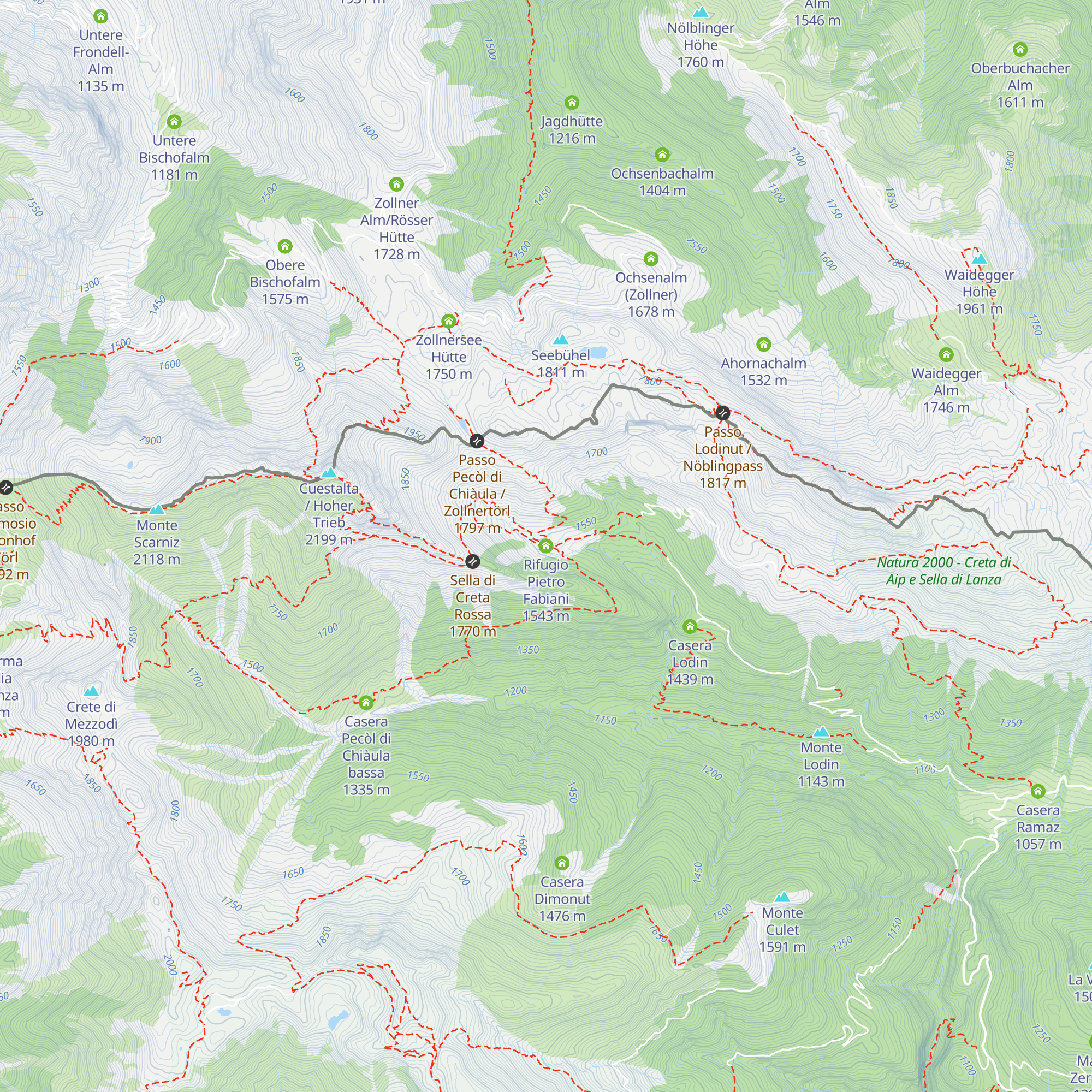 Rifugio Pietro Fabiani map