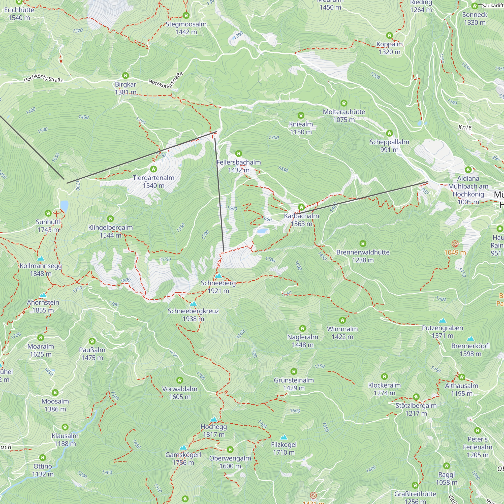 Mühlbacher Skihütte map