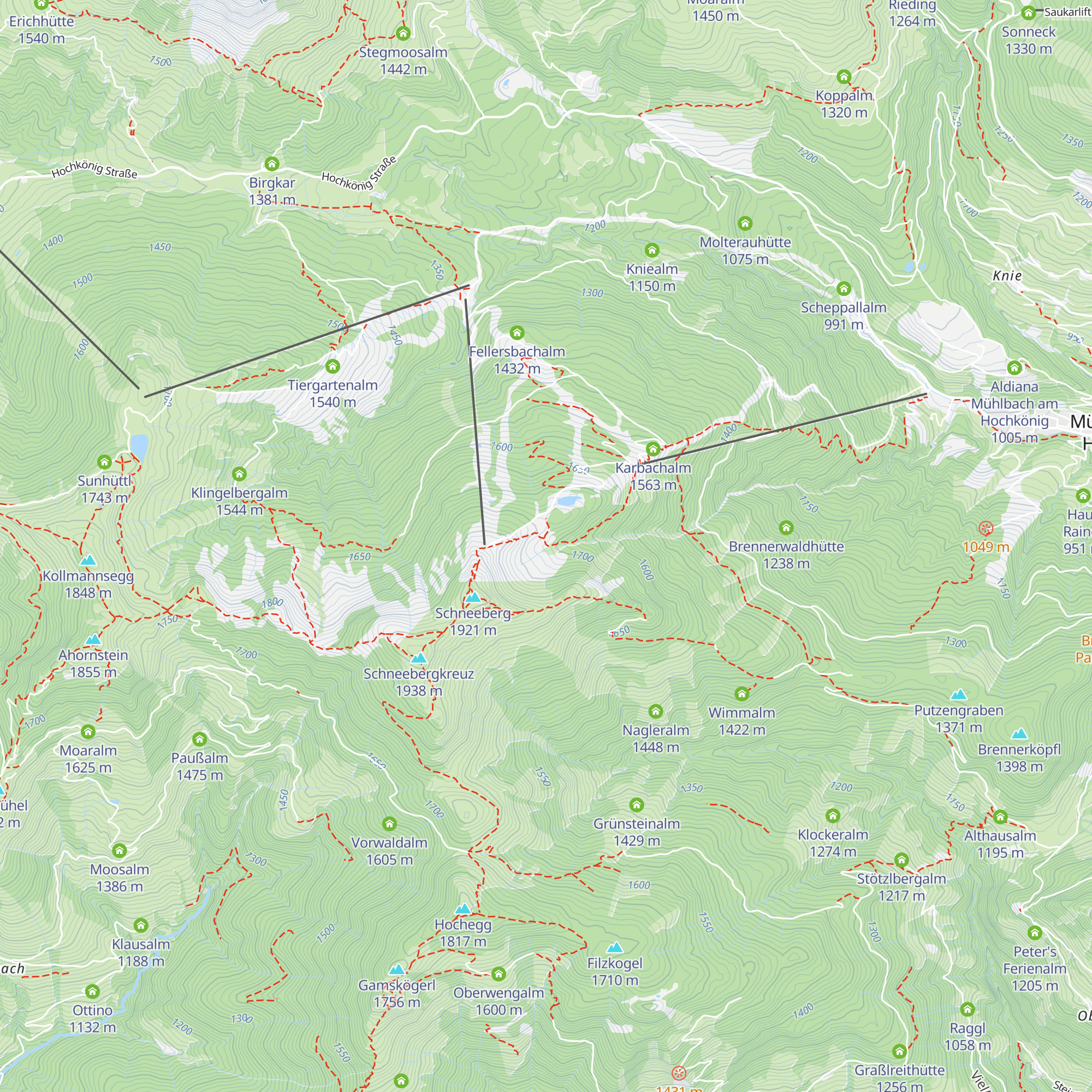 Mühlbacher Skihütte map