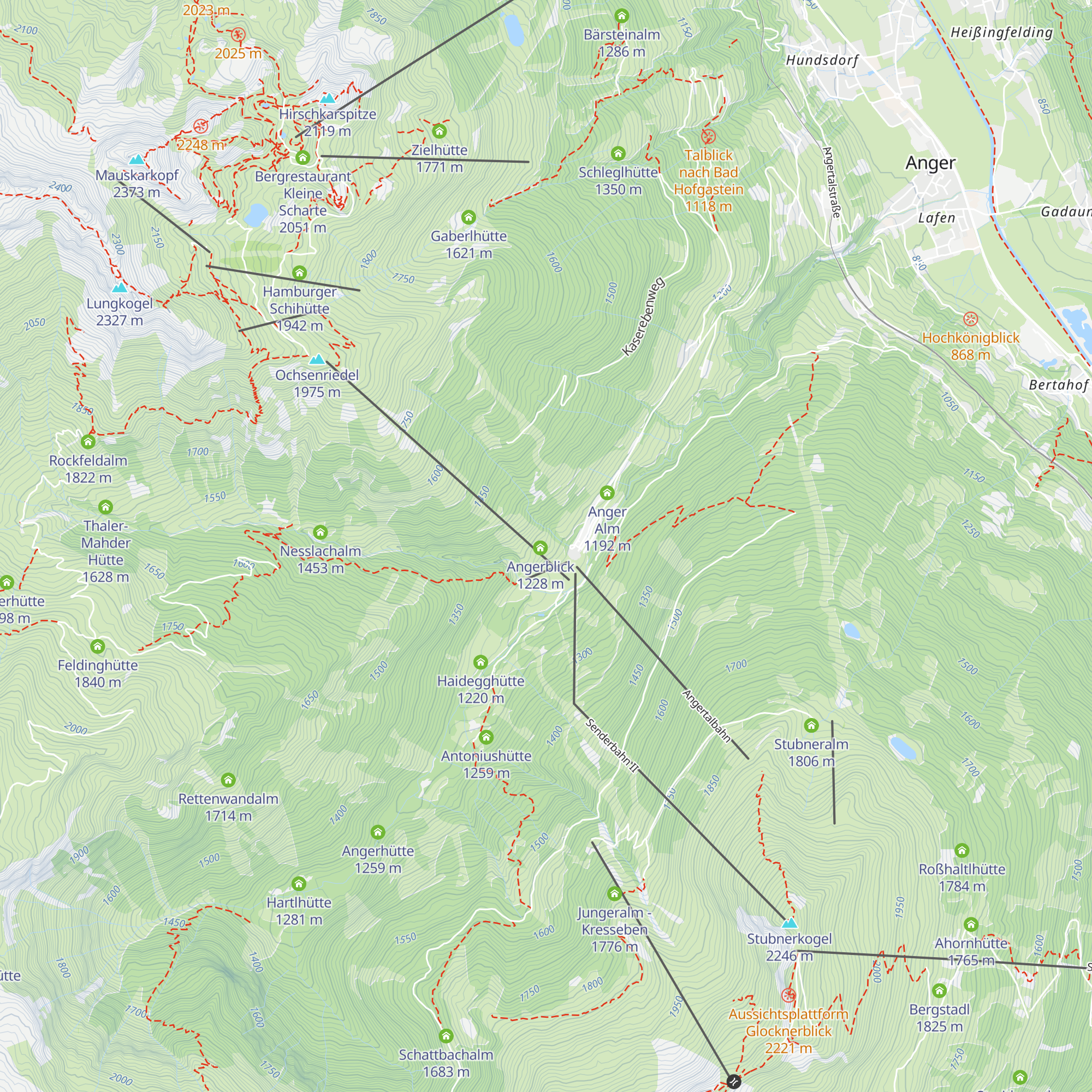 Feldinghütte map