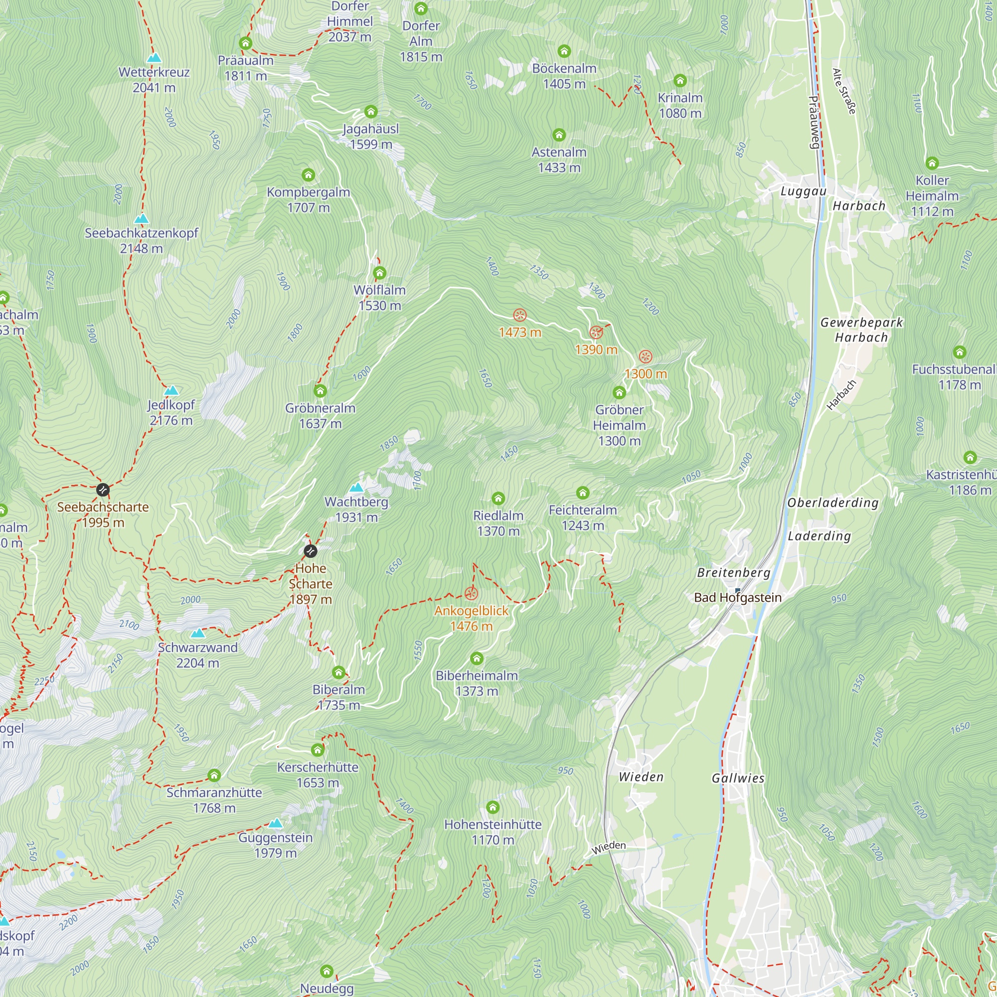Riedlalm map