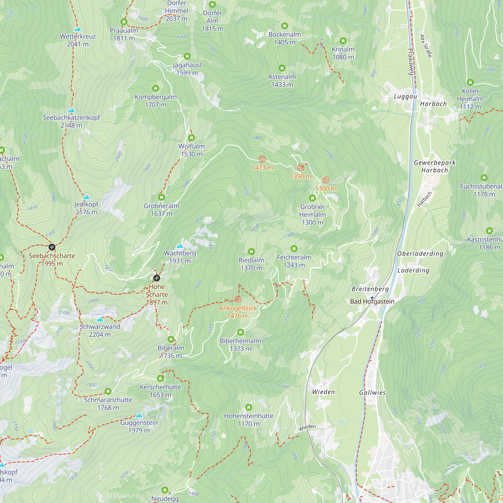 Riedlalm map