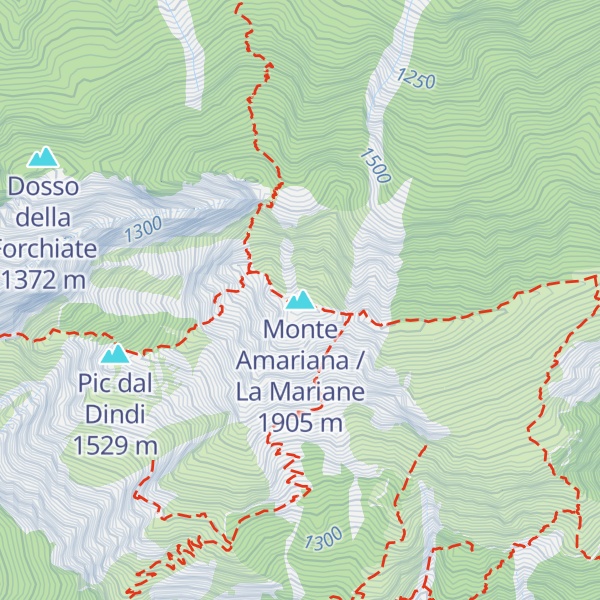 Map of Monte Amariana / La Mariane