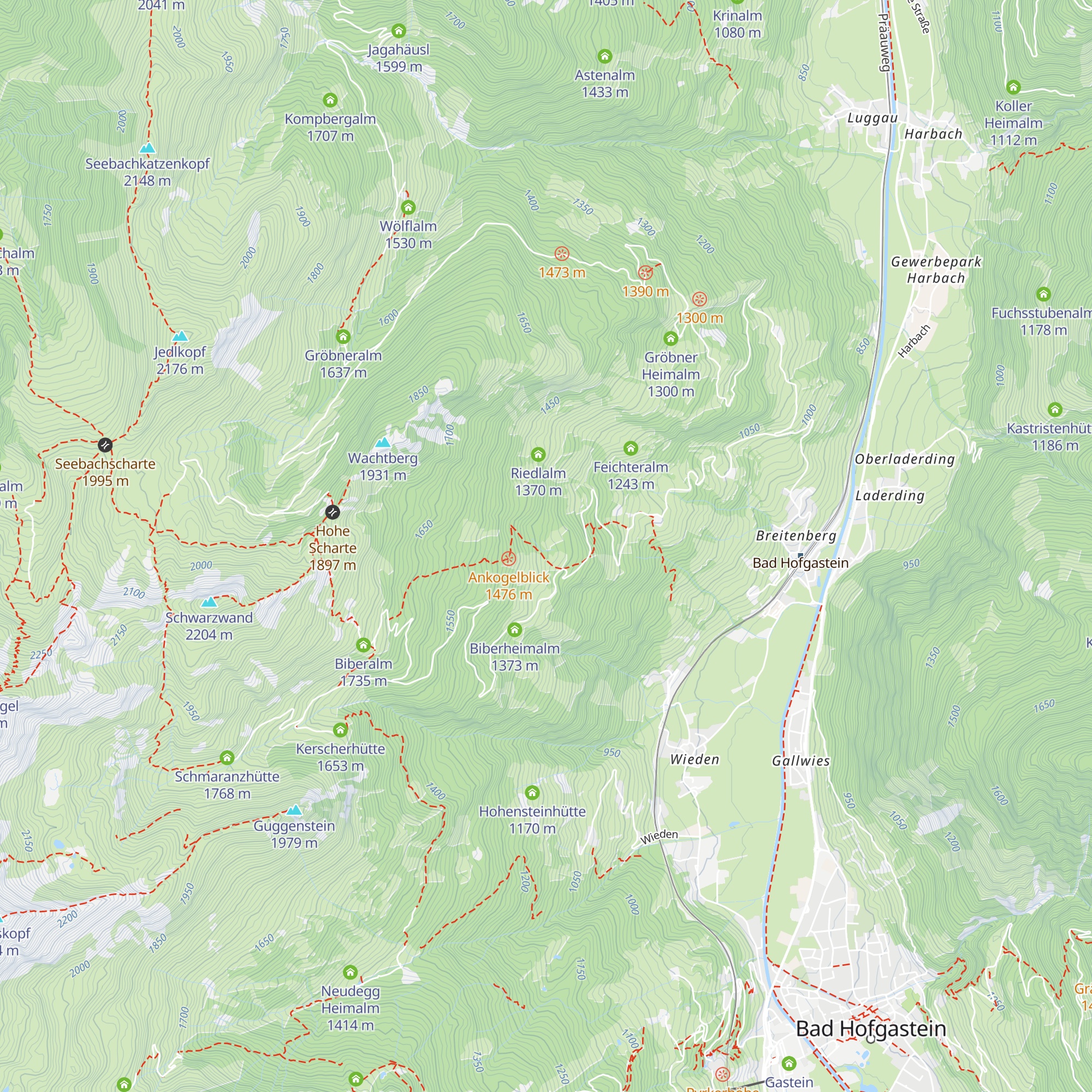 Wasserebenhütte map