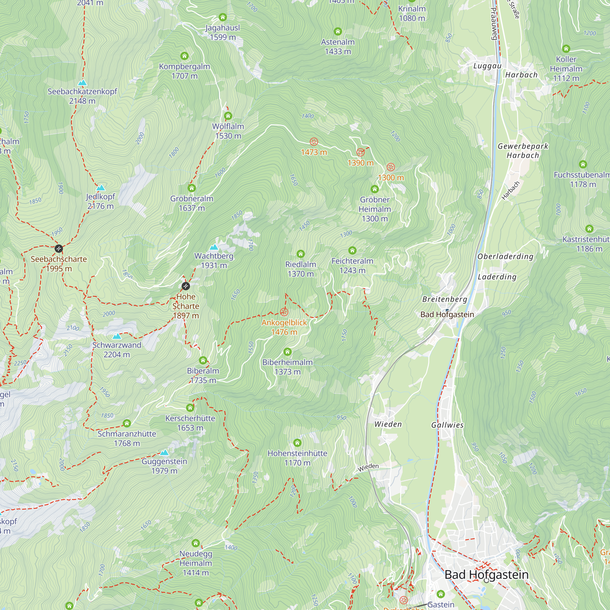 Wasserebenhütte map