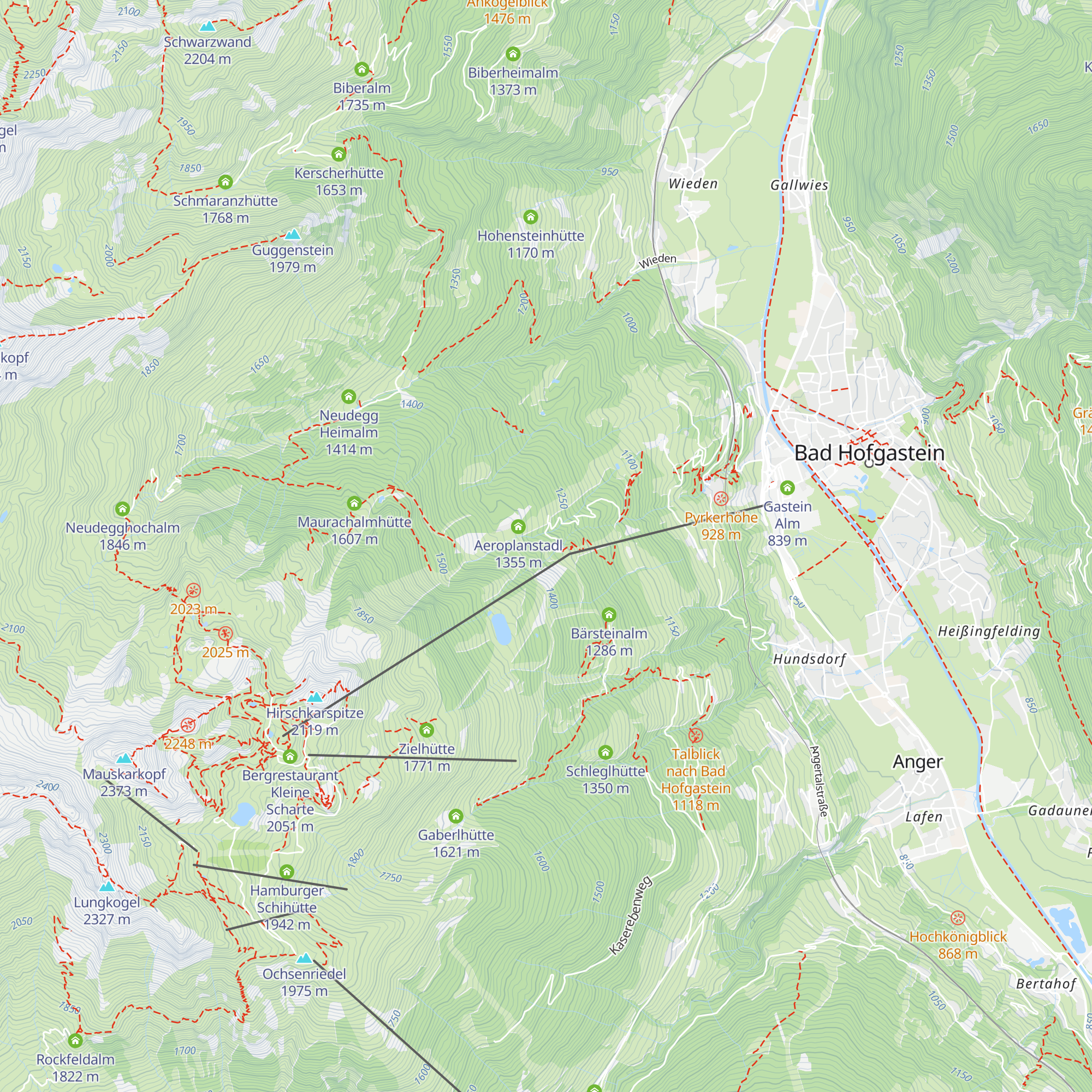 Appartement Kitzstein map