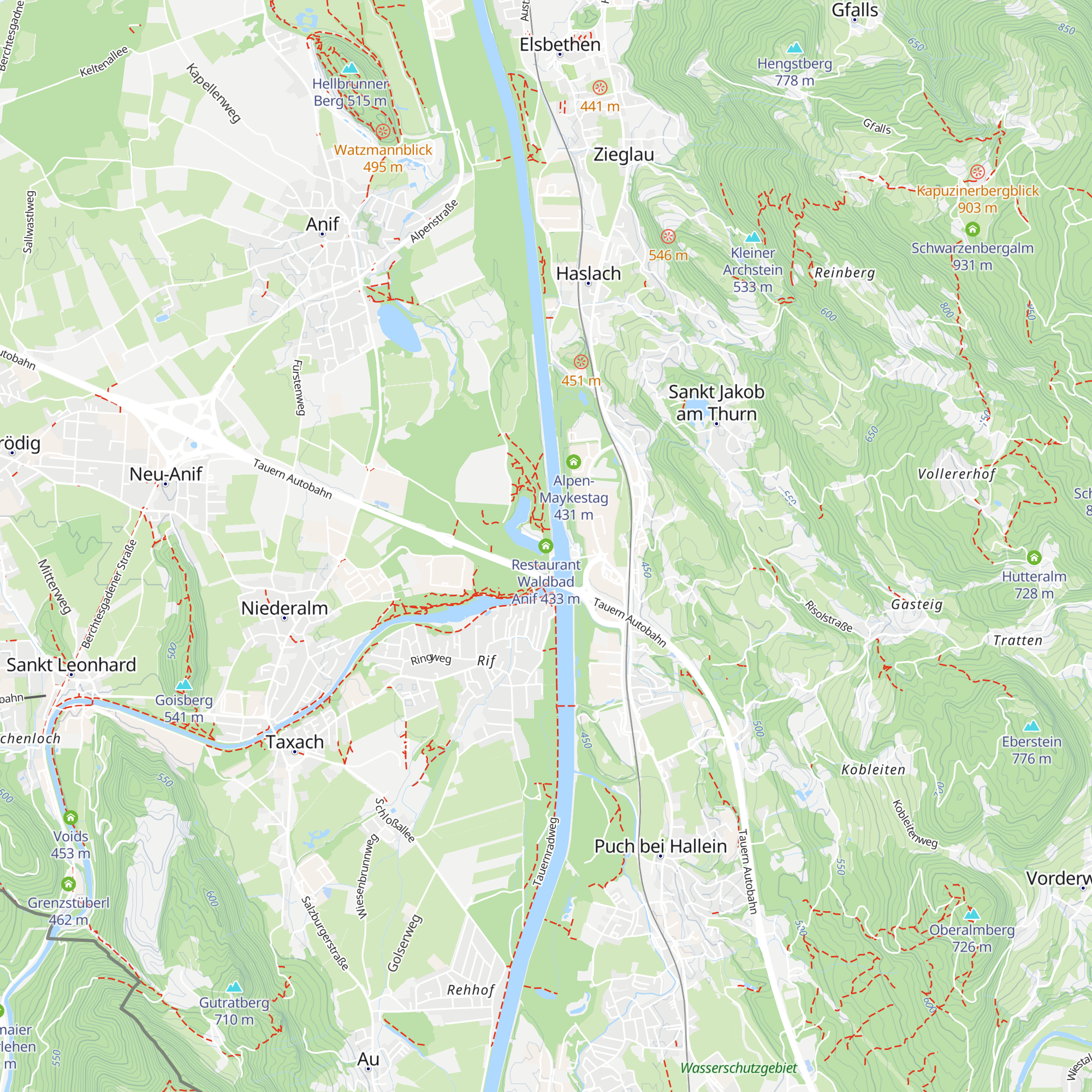 Restaurant Waldbad Anif map