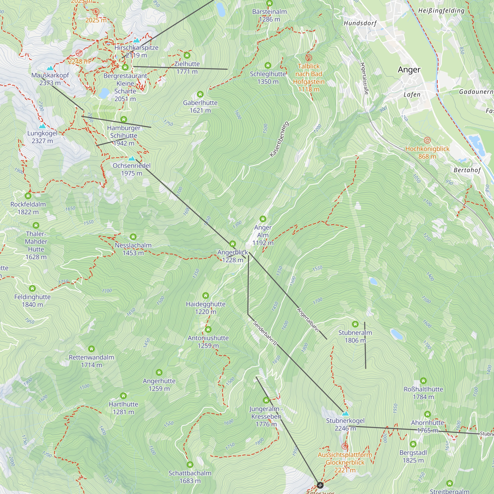 Restaurant im Skizentrum Angertal map