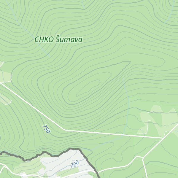 Map of U zadních chalup [Chudenín - Svatá Kateřina]
