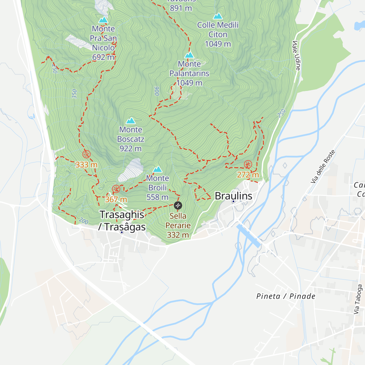 Casera Fontana map