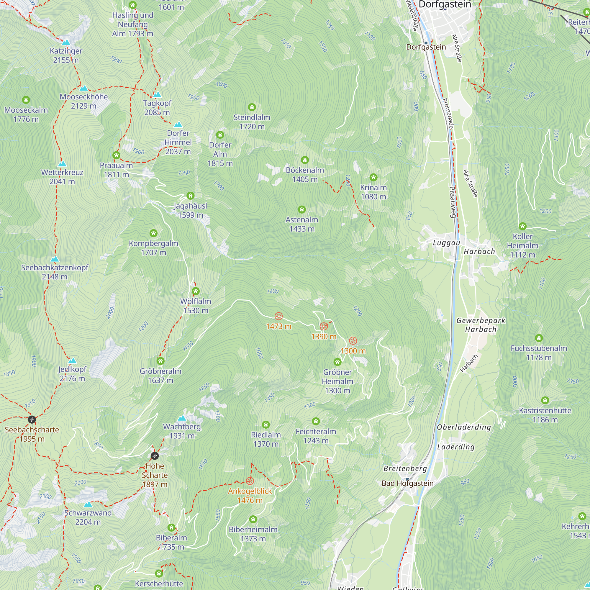 Kompberg Heimalm map
