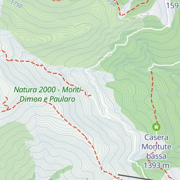 Map of Casera Montute di mezzo