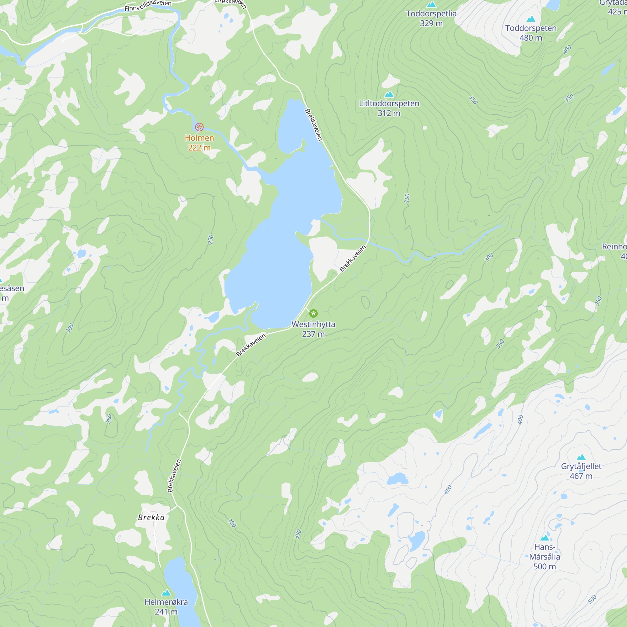 Westinhytta map