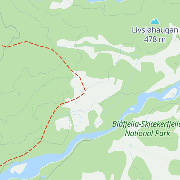 Map of Gjefsjøen Fjellgård