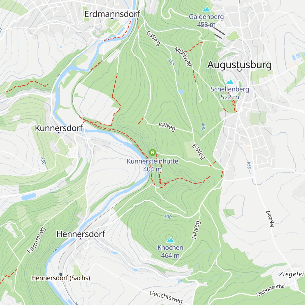 Kunnersteinhütte map