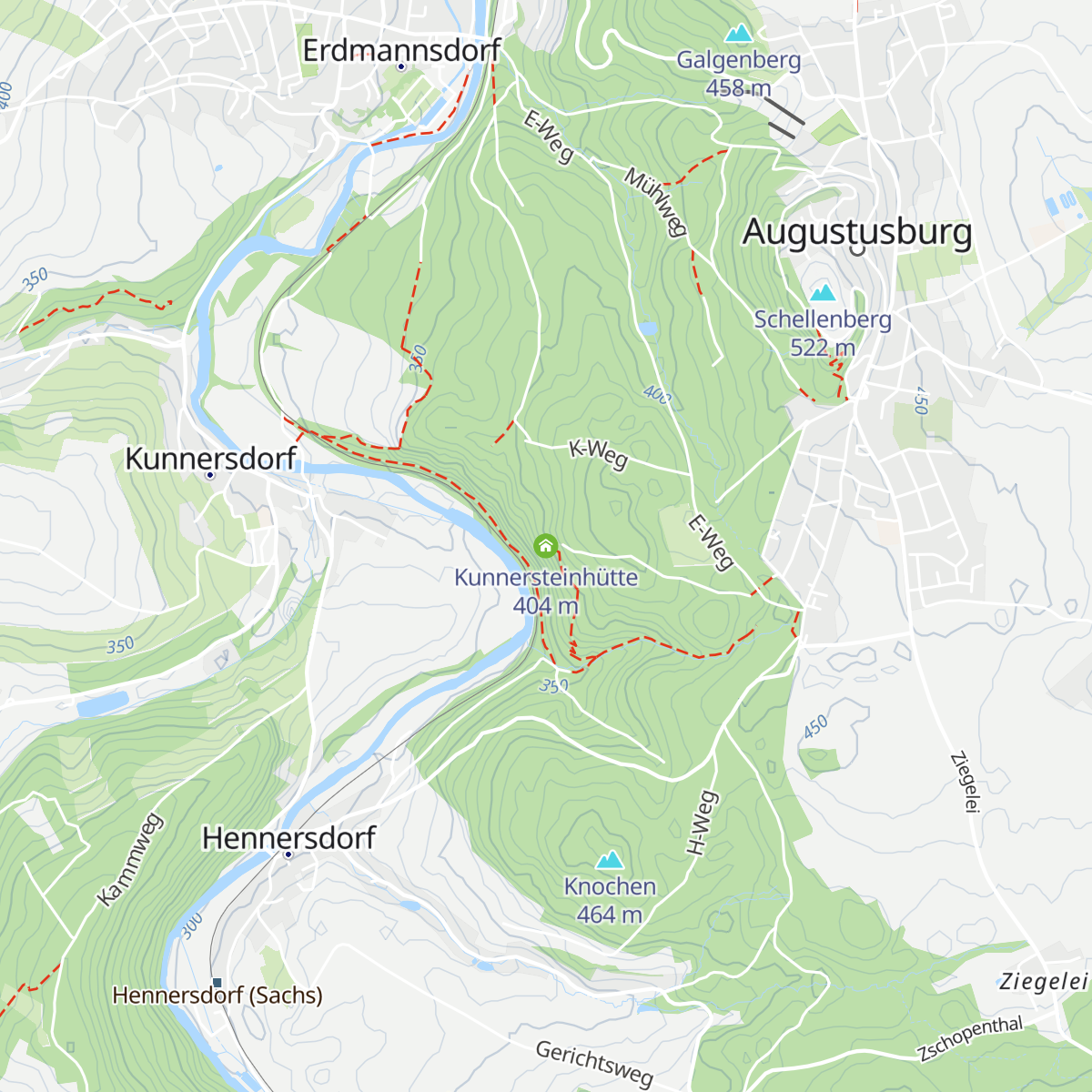 Kunnersteinhütte map