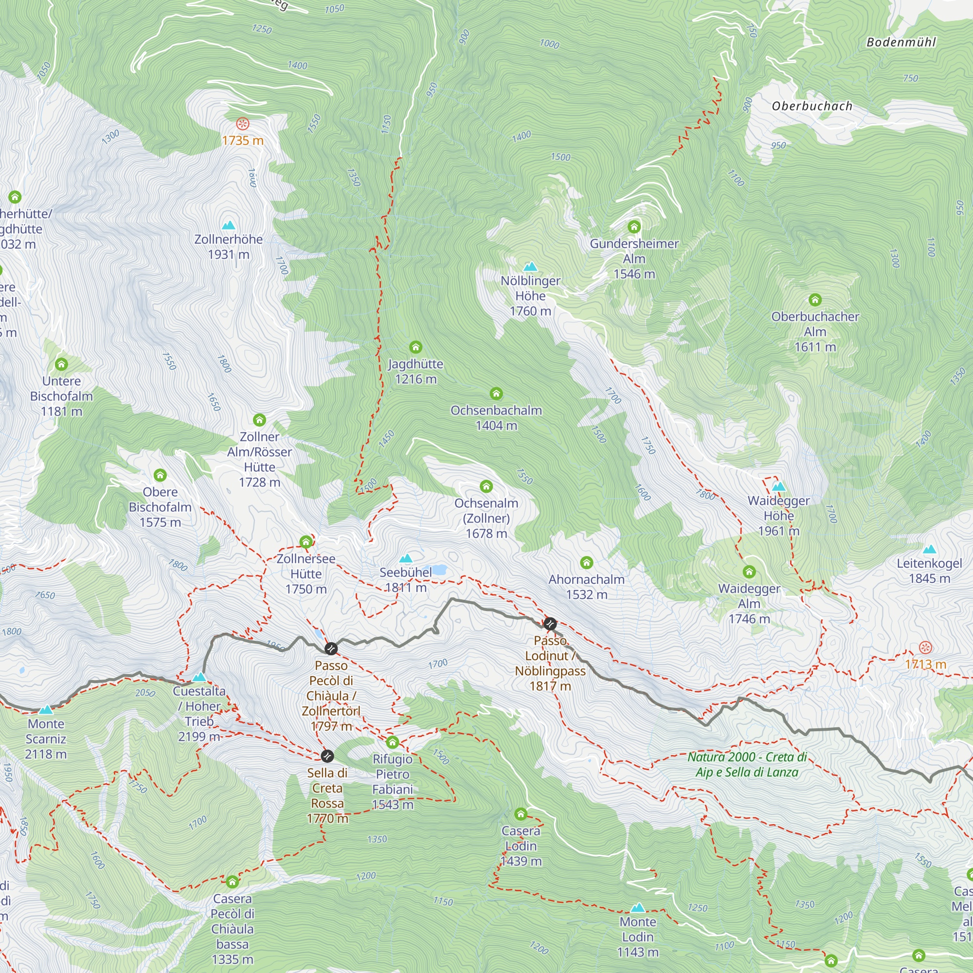 Ochsenalm (Zollner) map