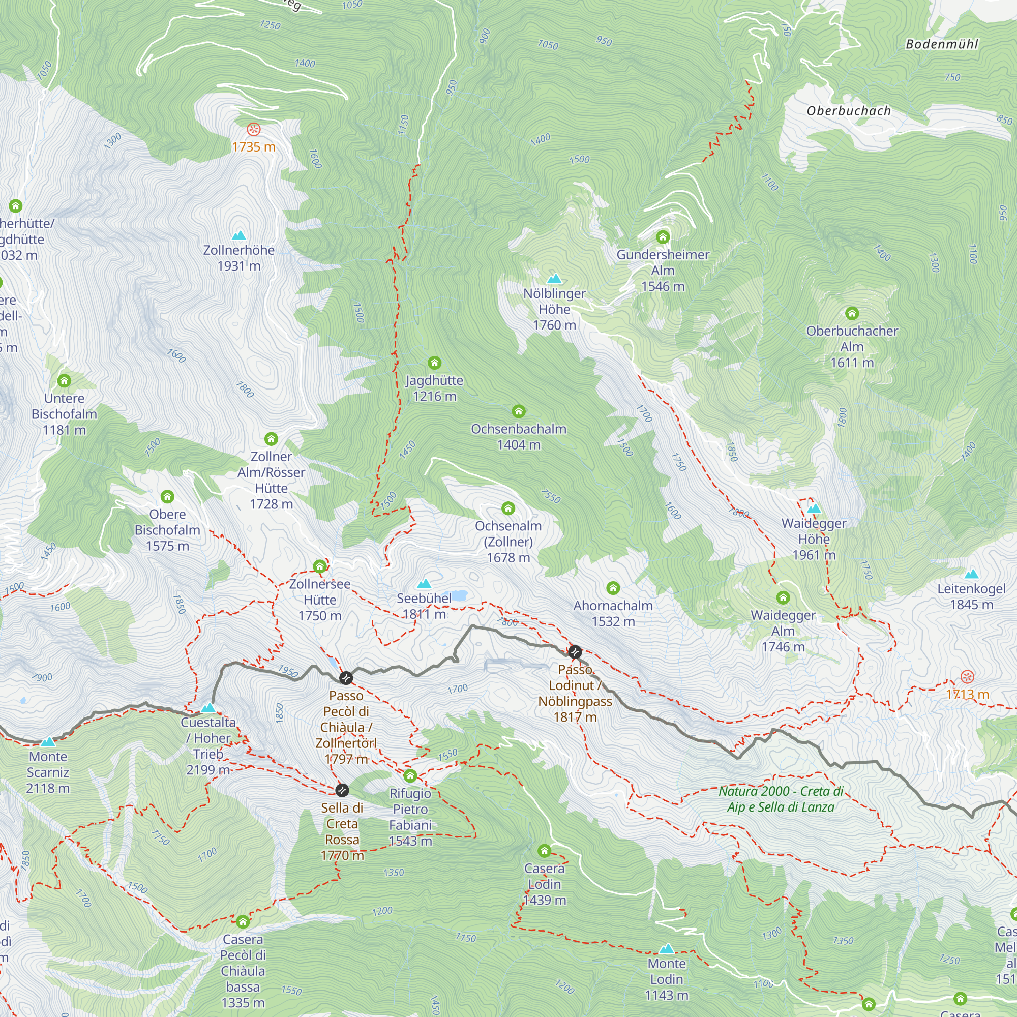 Ochsenalm (Zollner) map