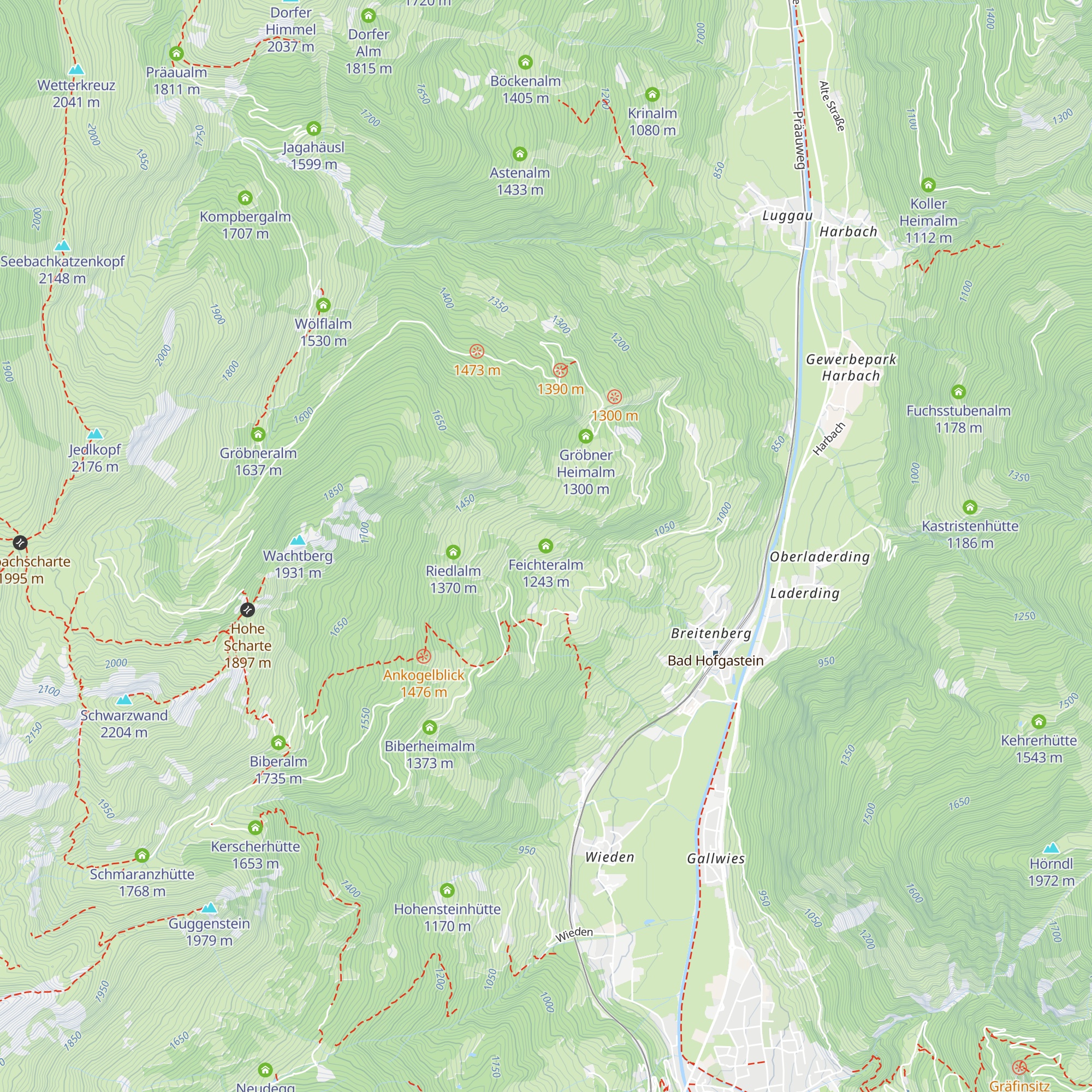 Feichteralm map