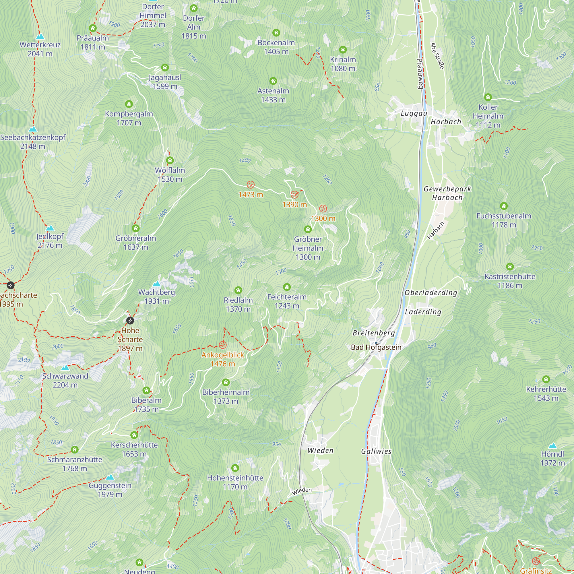 Feichteralm map
