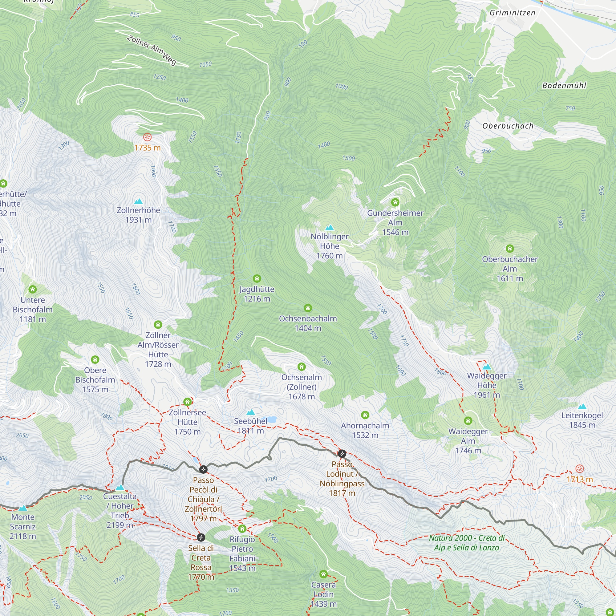 Ochsenbachalm map