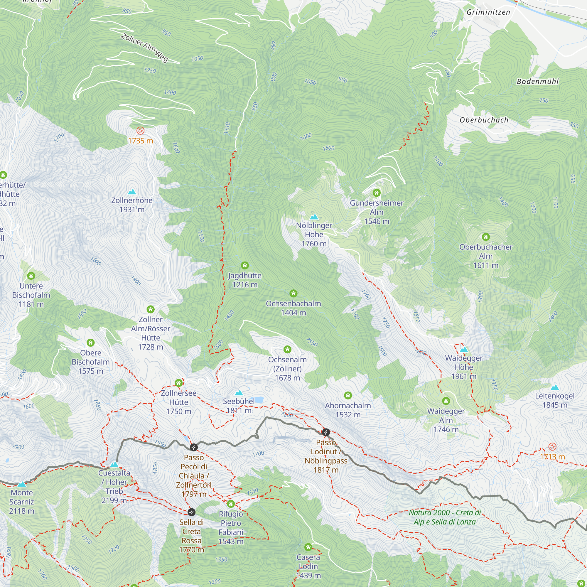Ochsenbachalm map