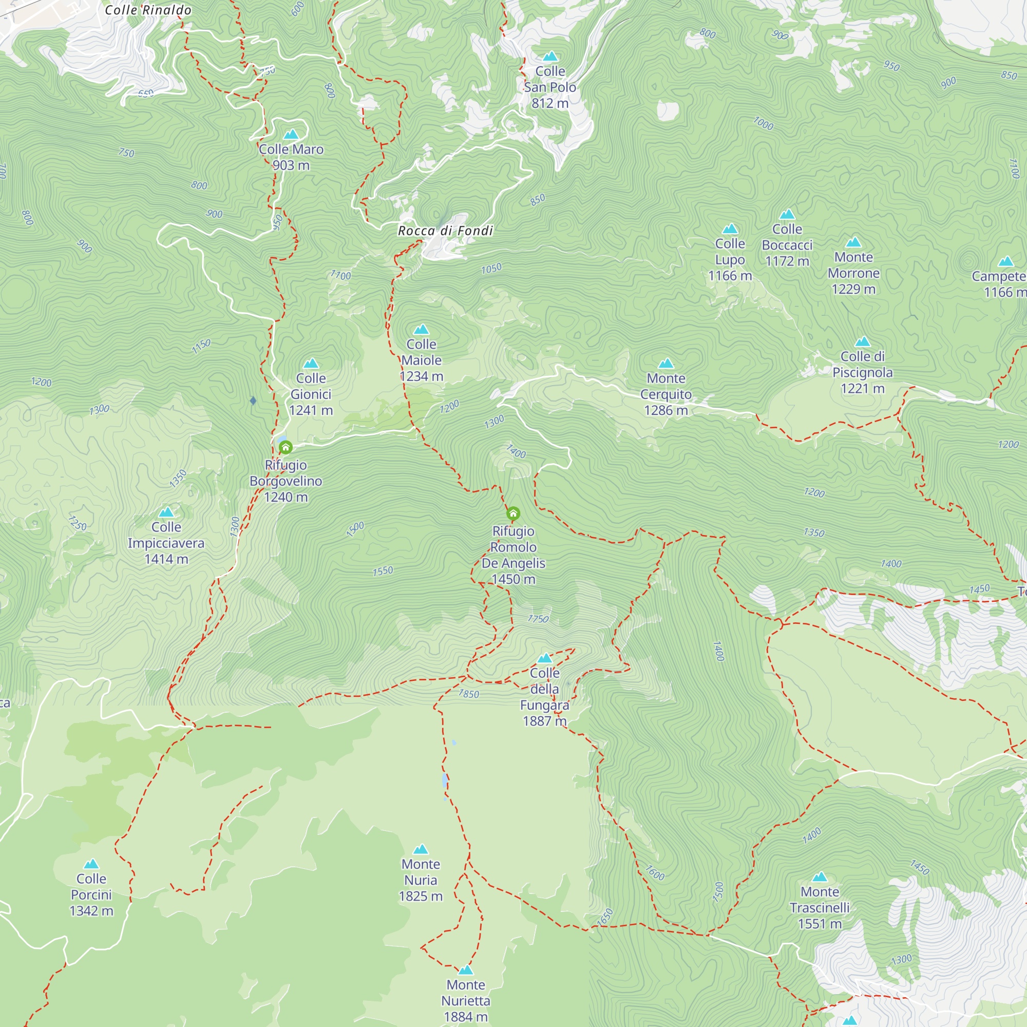 Rifugio Romolo De Angelis map