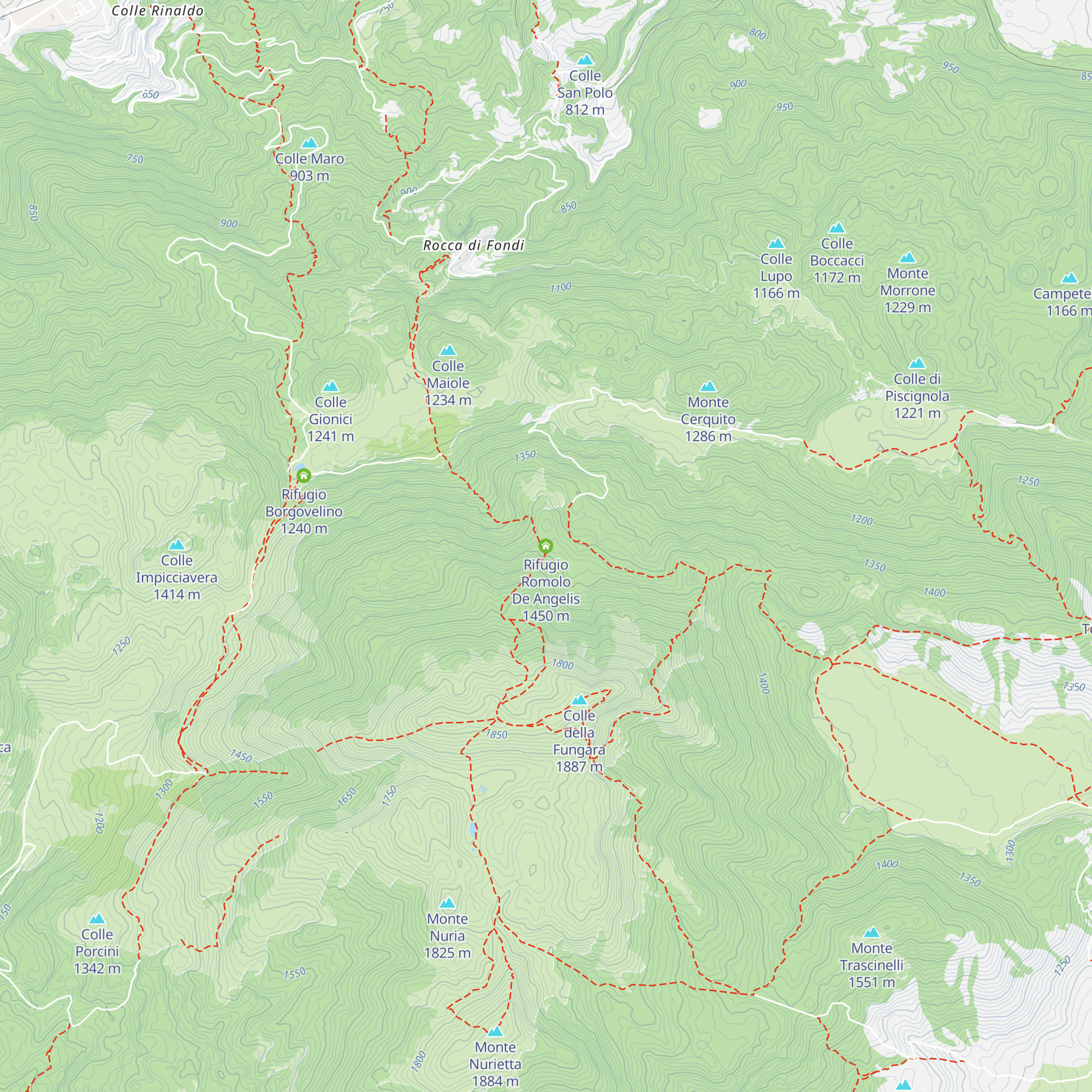 Rifugio Romolo De Angelis map