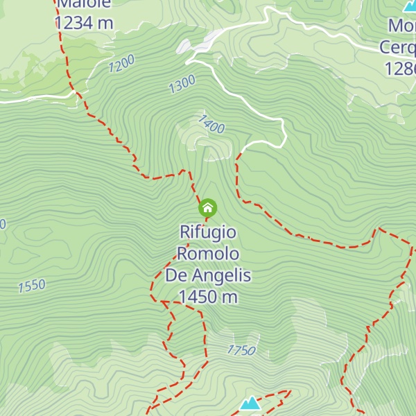 Map of Rifugio Romolo De Angelis