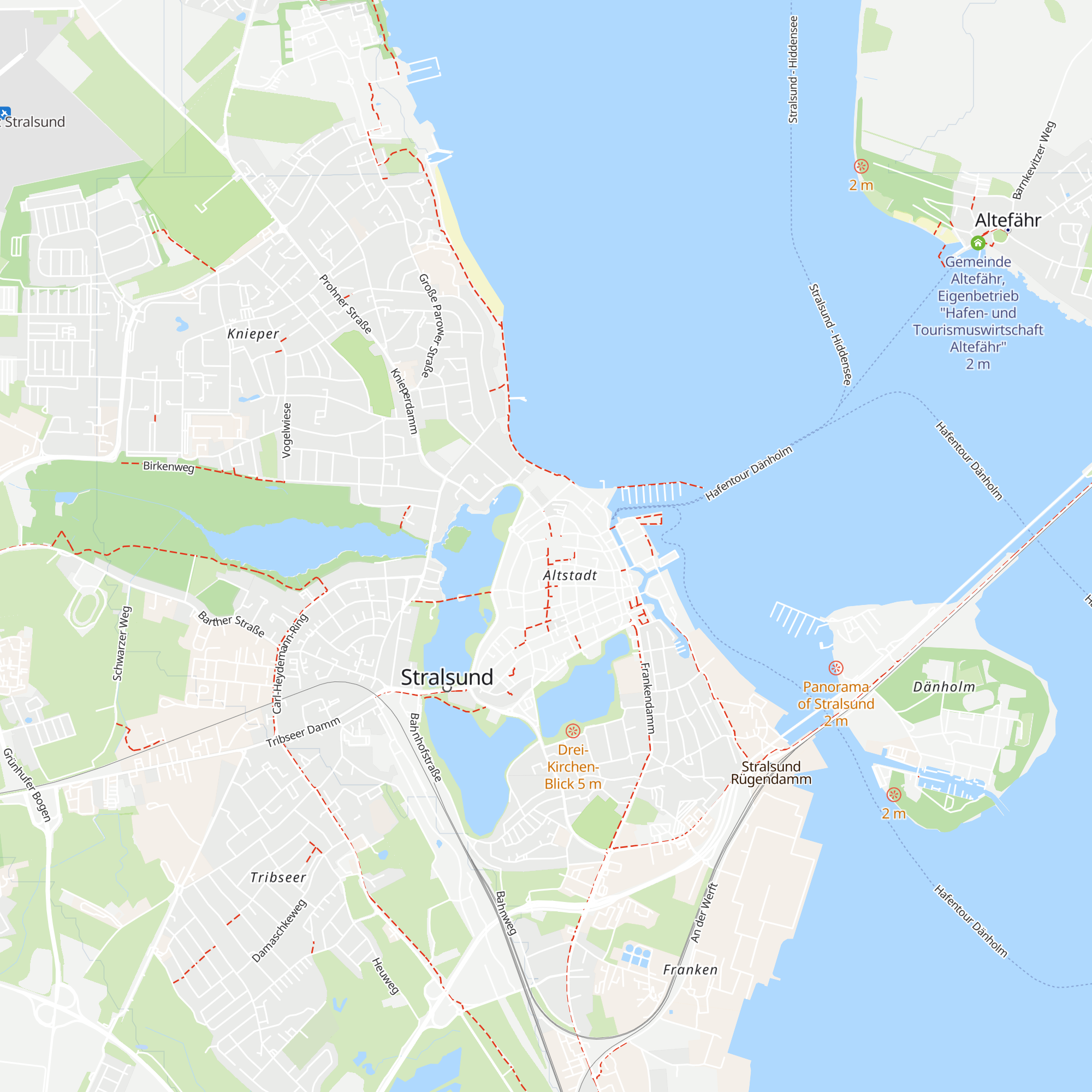 Tourismuszentrale der Hansestadt Stralsund map