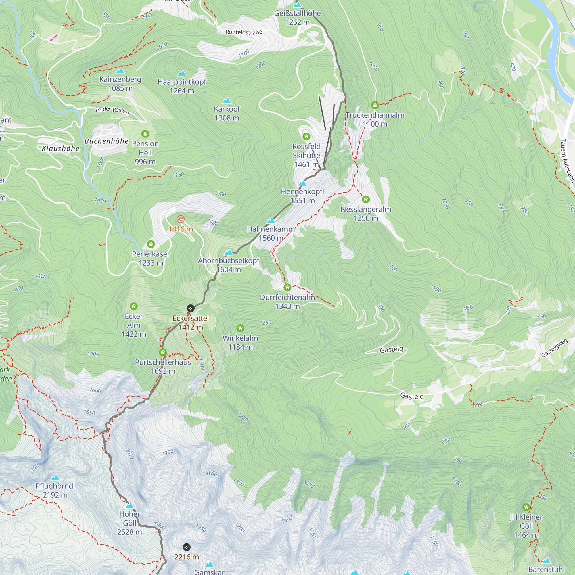 Dürrfeichtenalm map