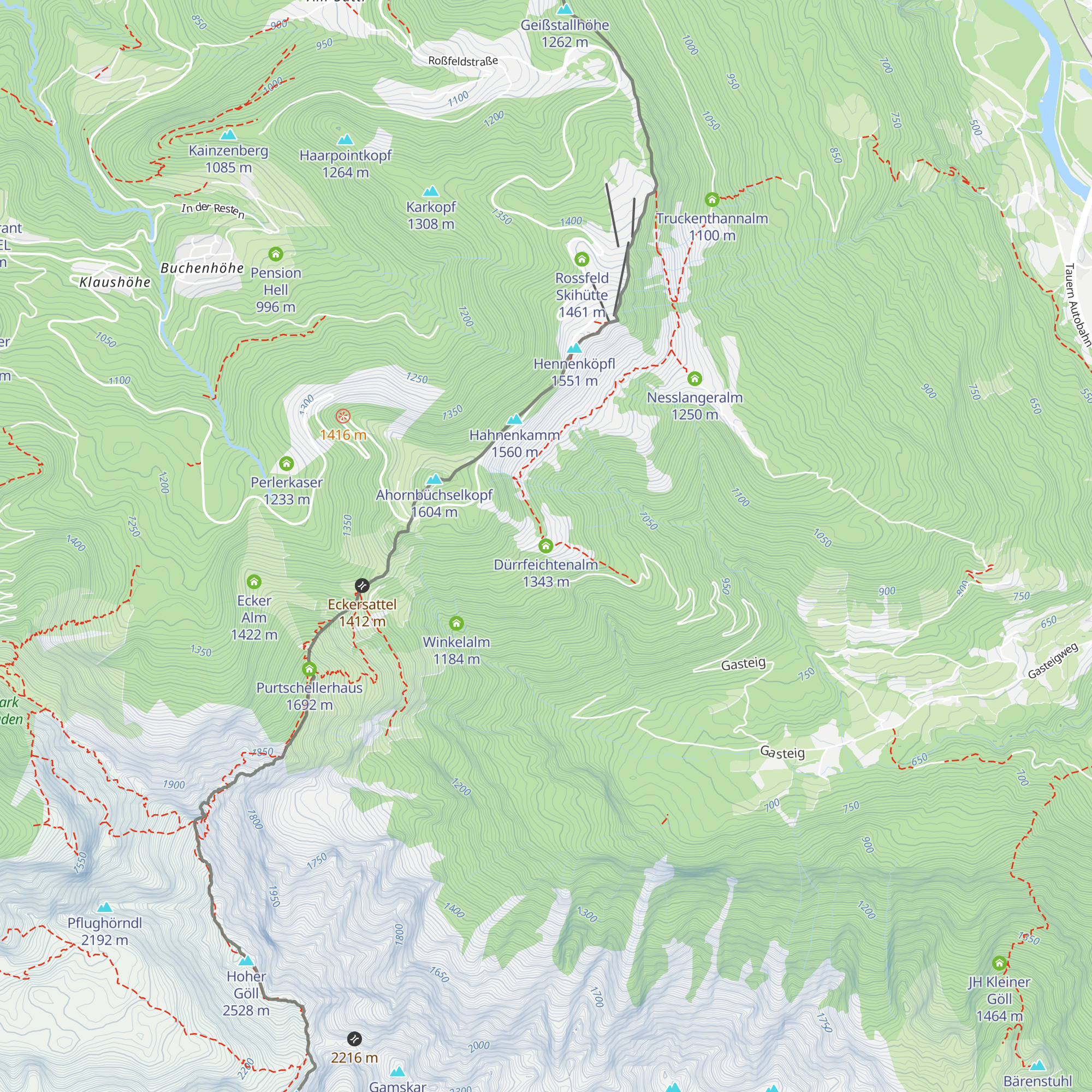 Dürrfeichtenalm map