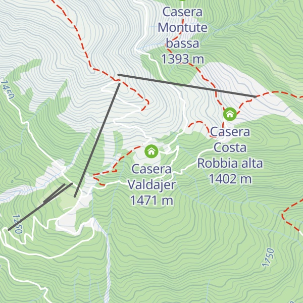 Map of Casera Valdajer