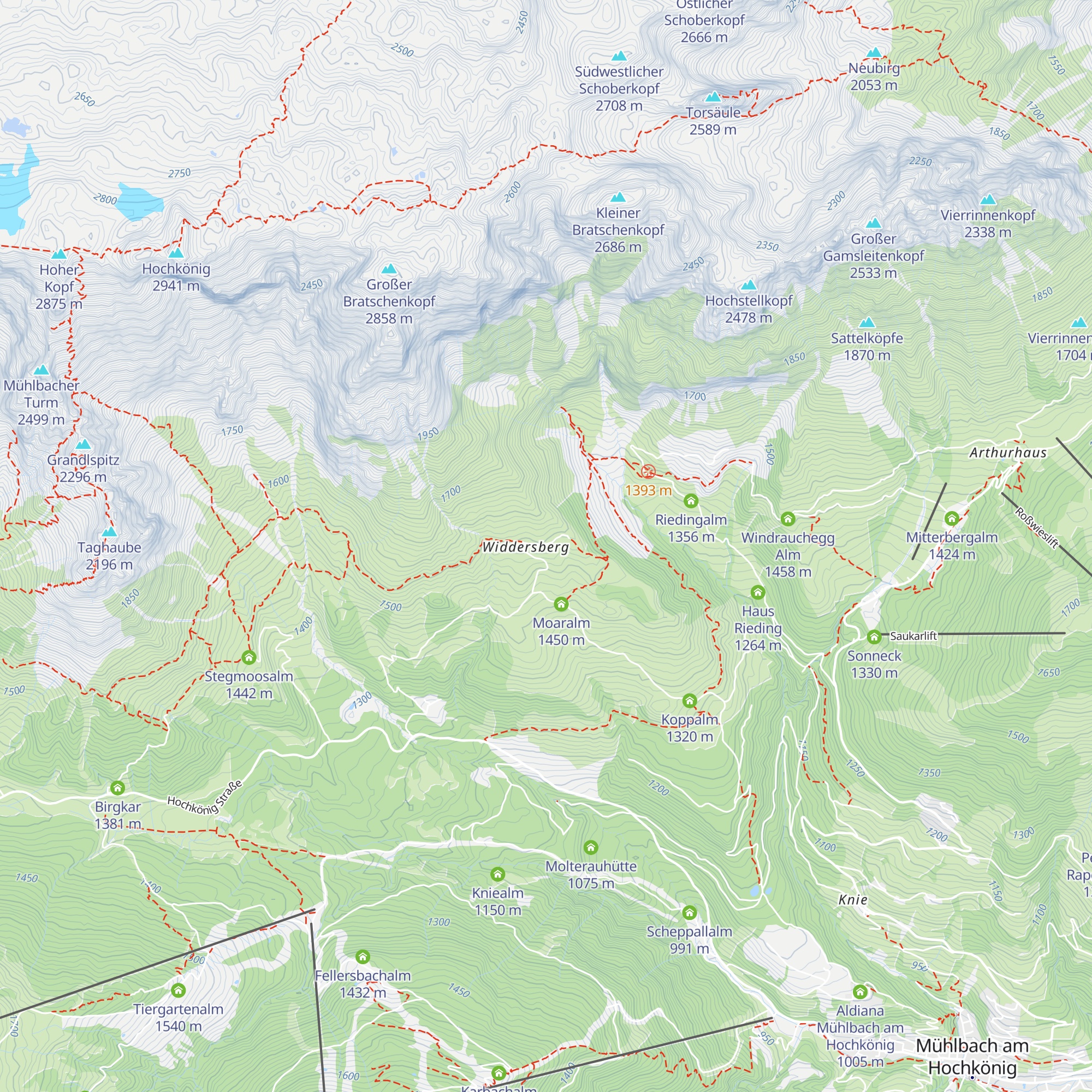 Molteraualm map