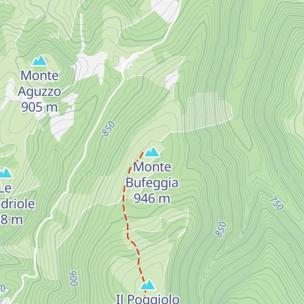 Map of Monte Bufeggia