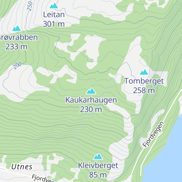 Map of Kaukarhaugen