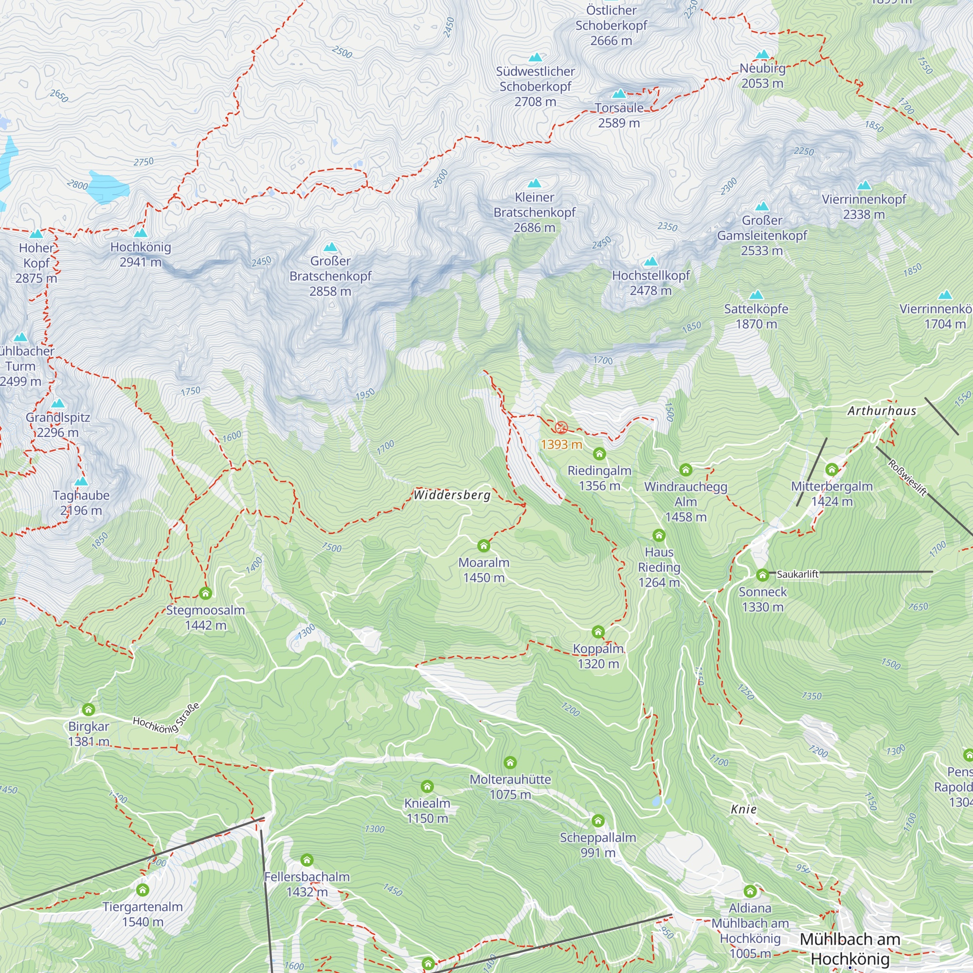 Scharten Hütte map