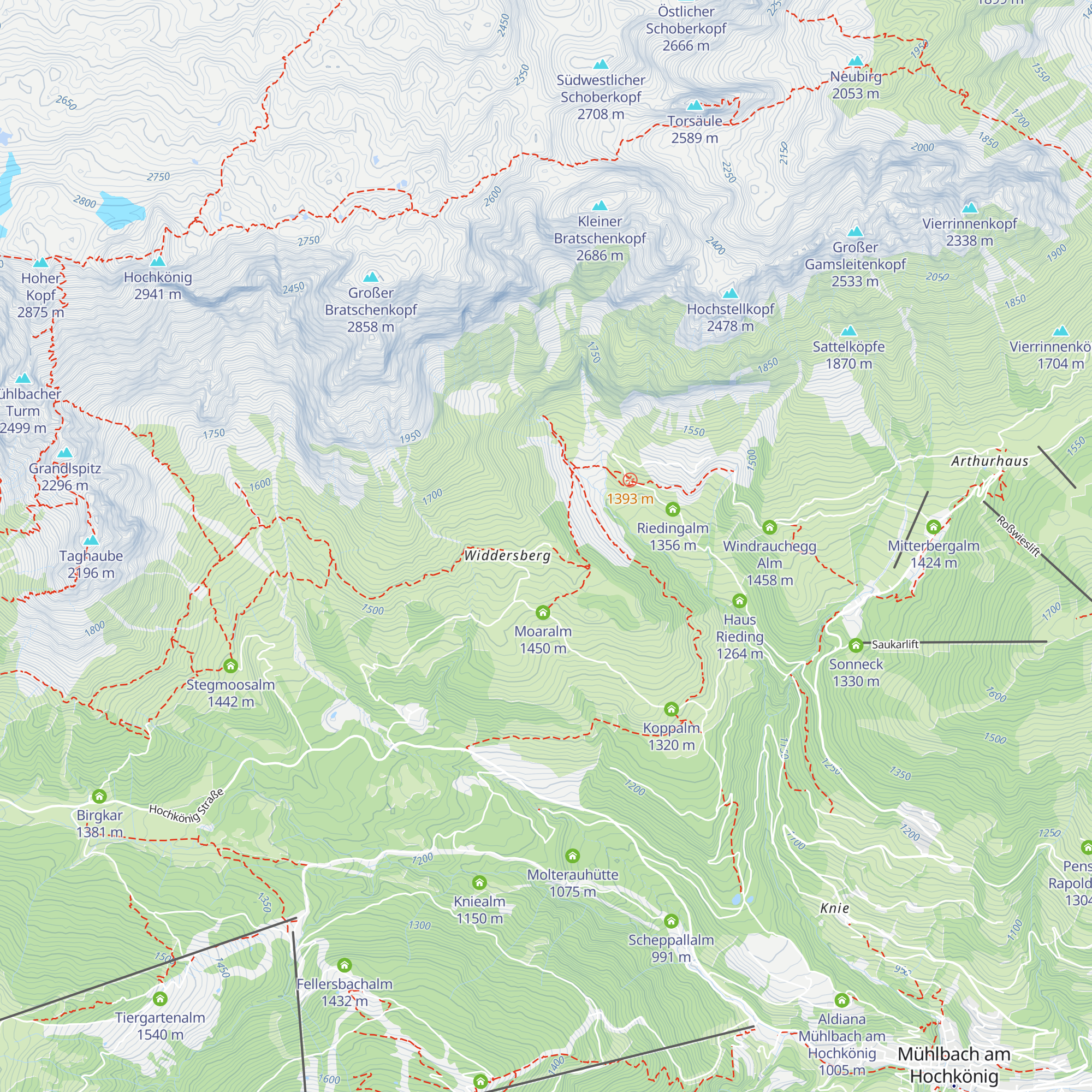 Scharten Hütte map