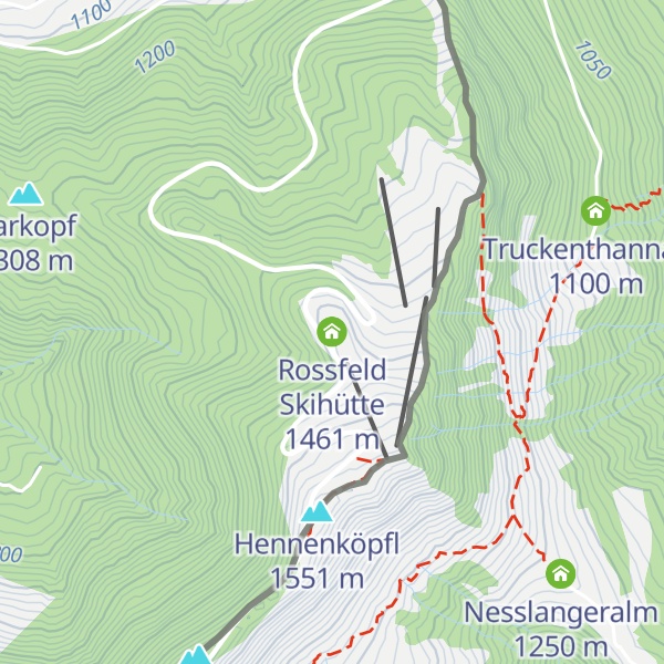 Map of Rossfeld Skihütte