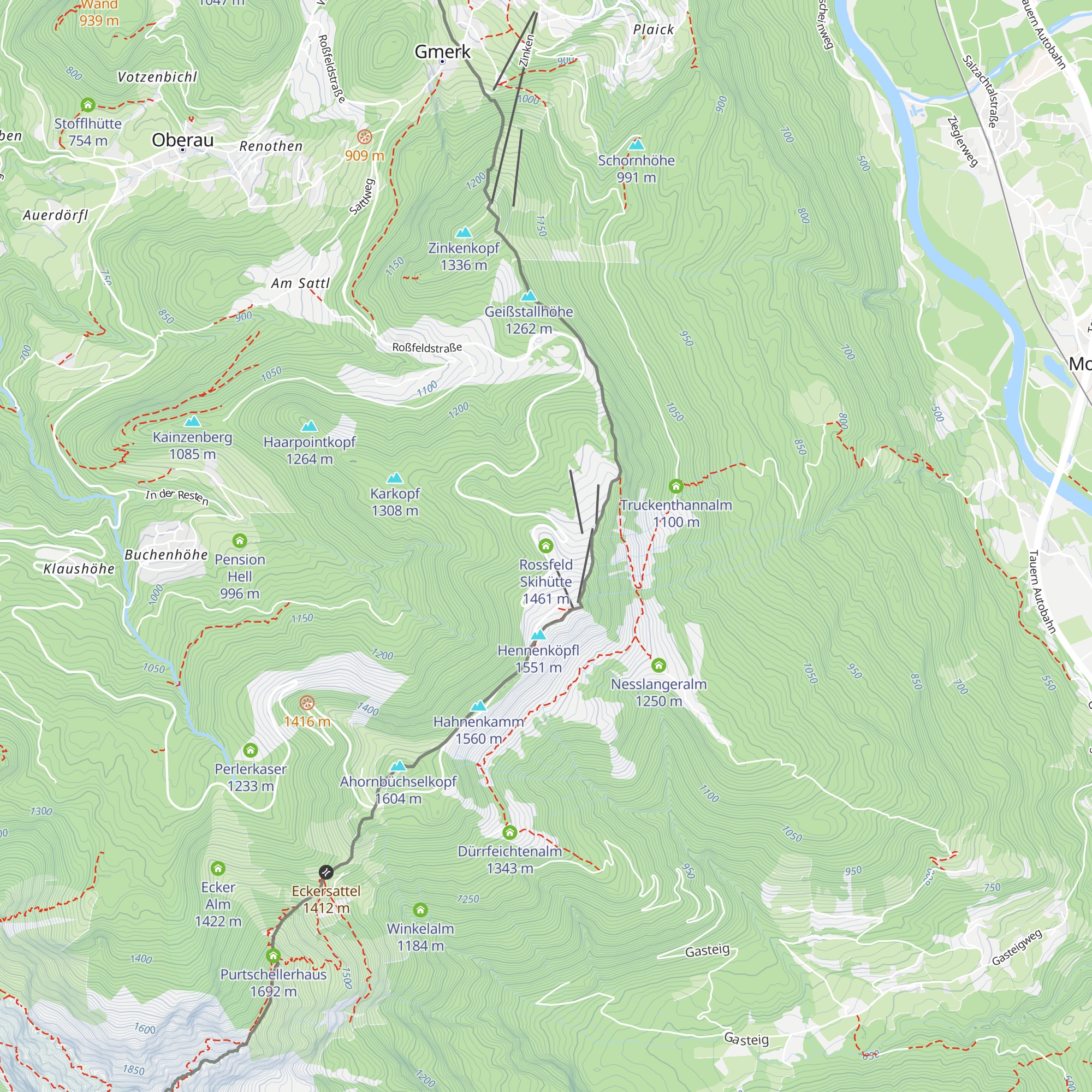 Rossfeld Skihütte map