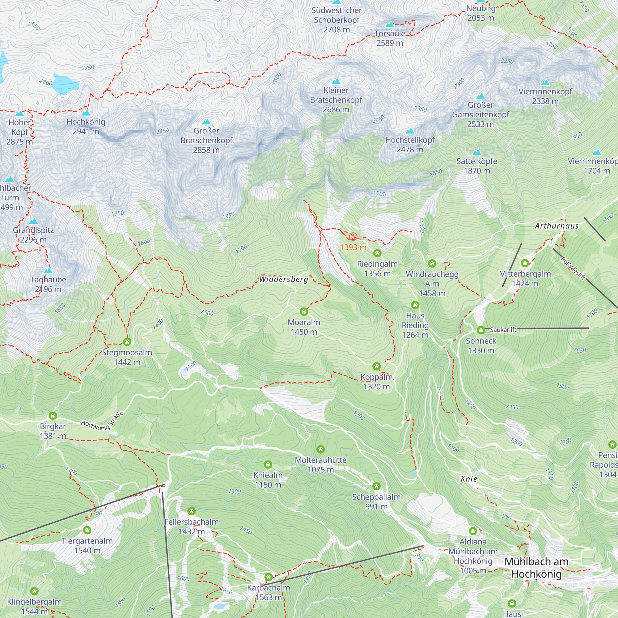 Berghüttn map