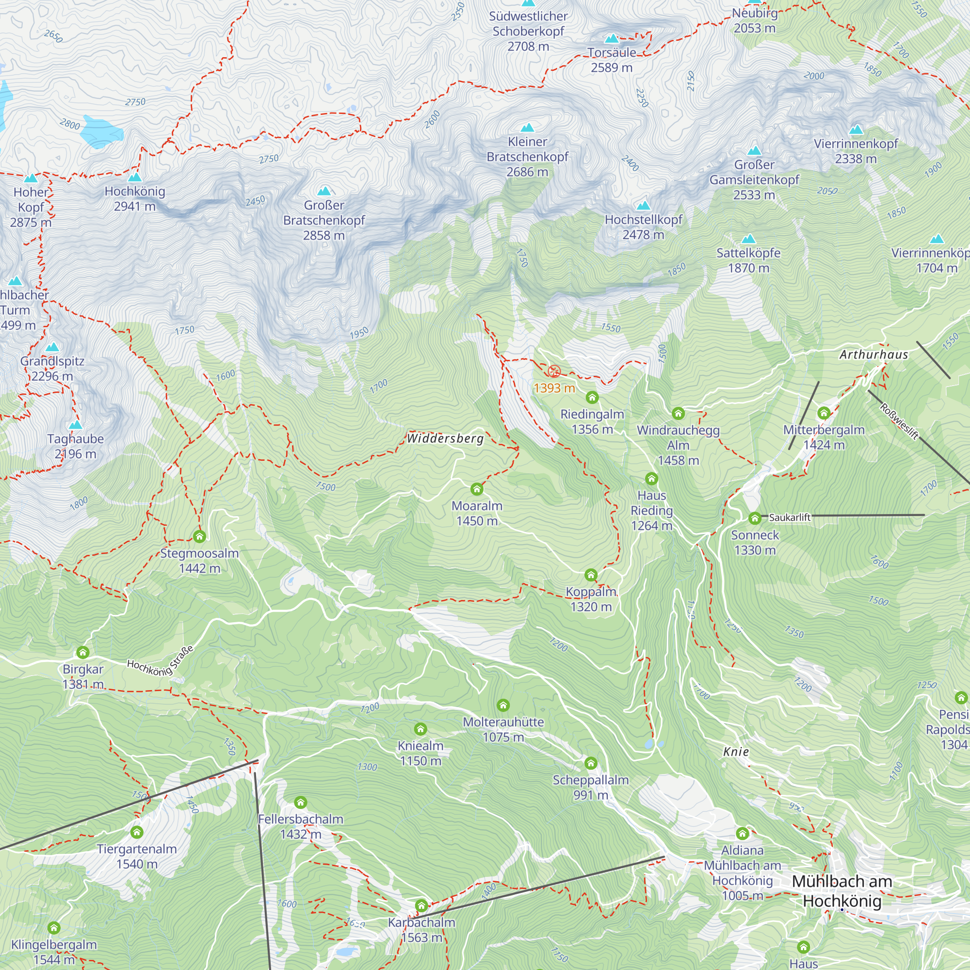 Berghüttn map
