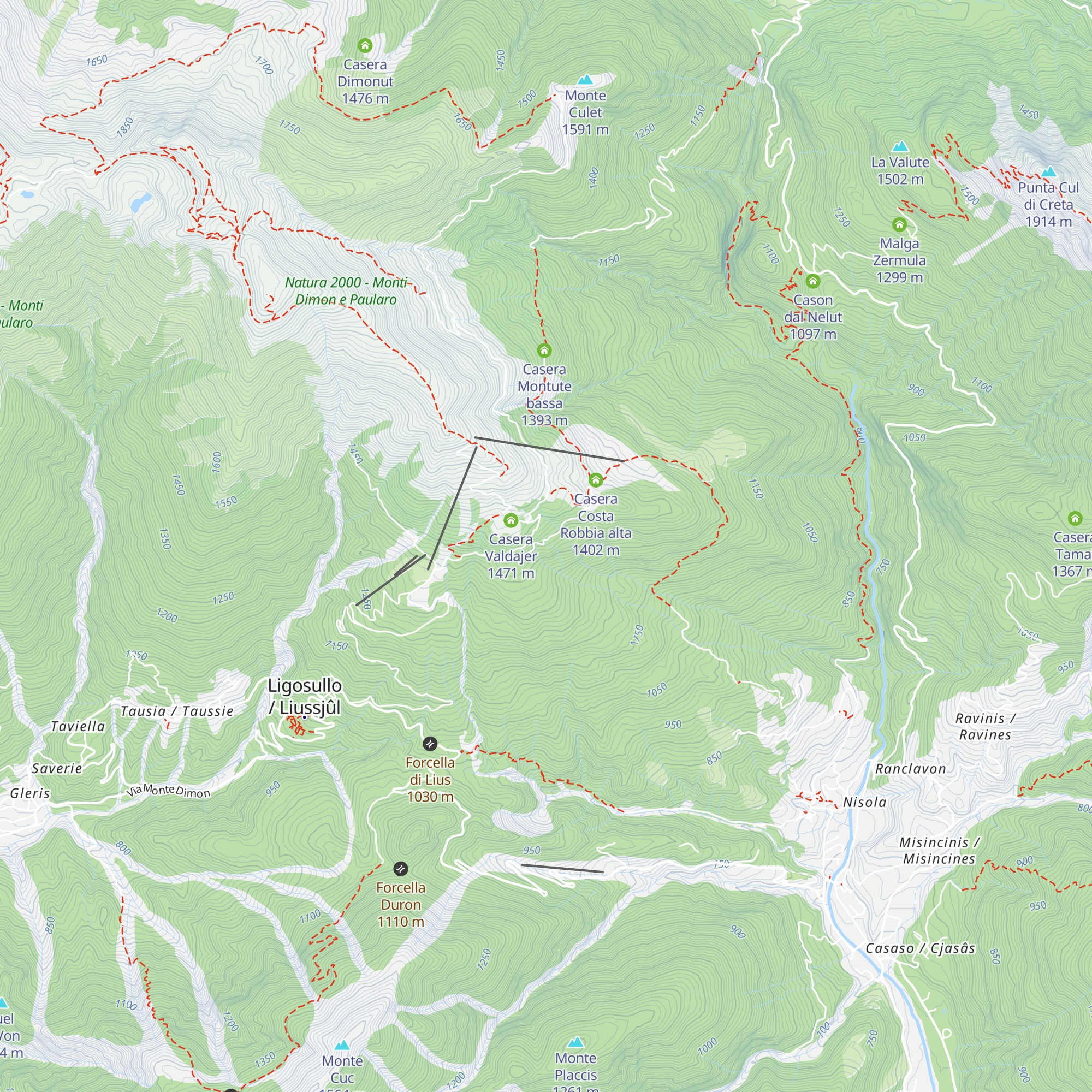 Tarussio map