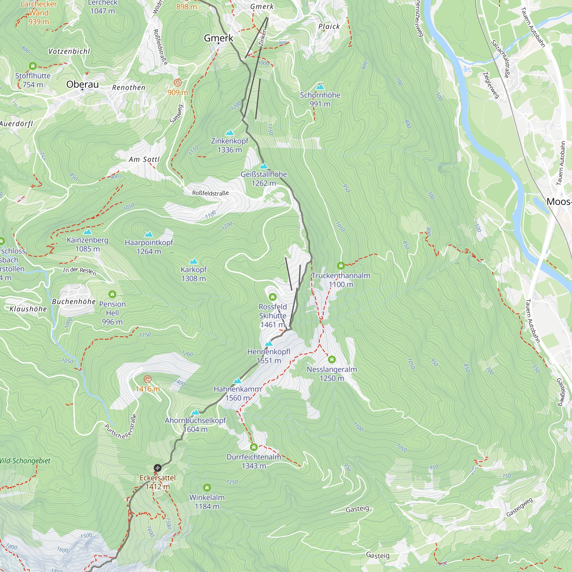 Roßfeldalm map