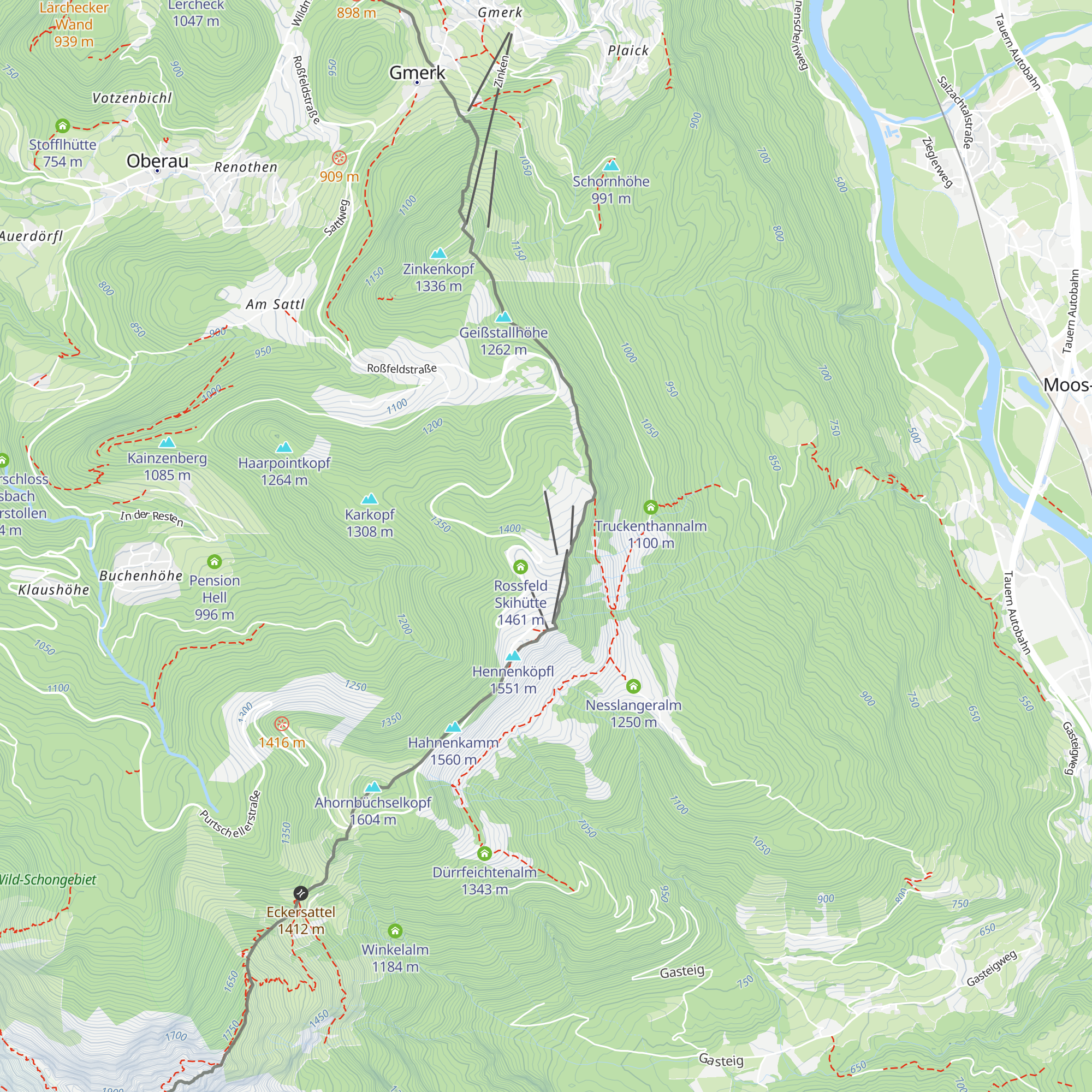 Roßfeldalm map