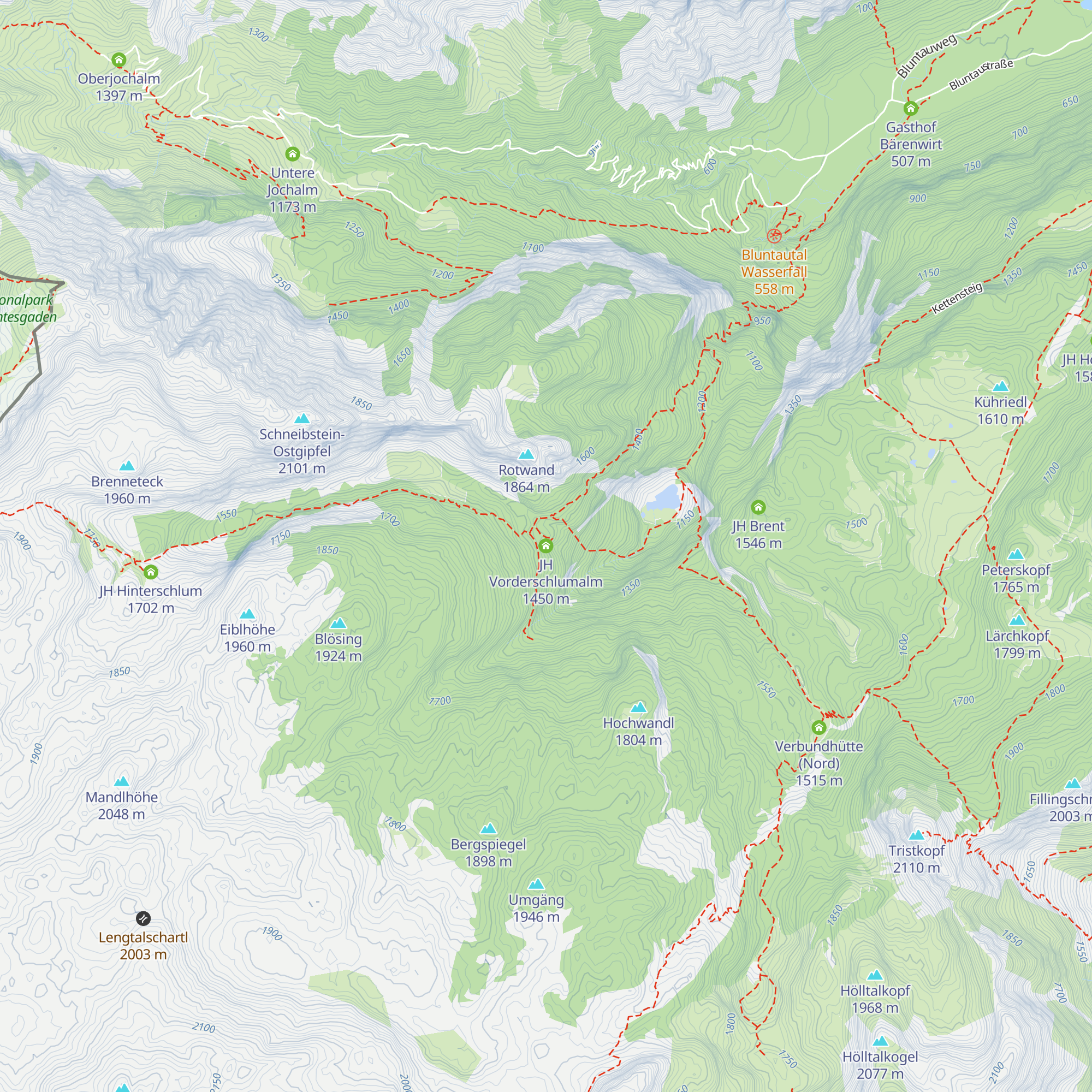 JH Vorderschlumalm map