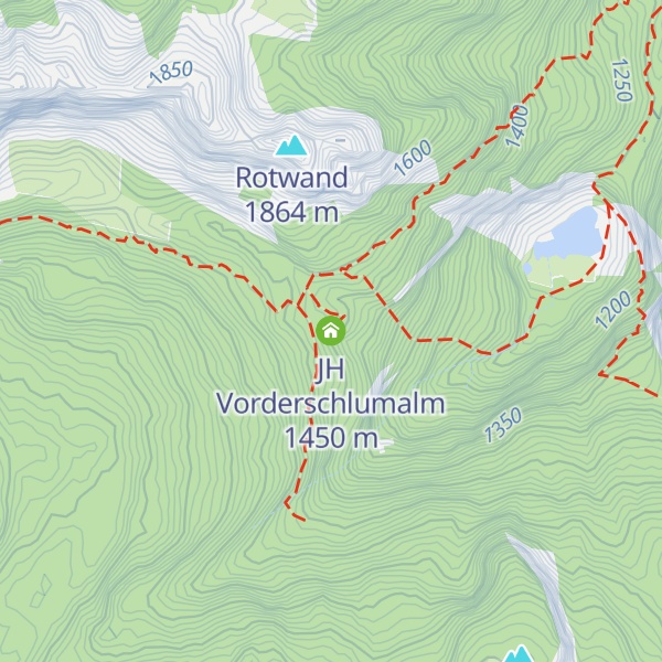Map of JH Vorderschlumalm