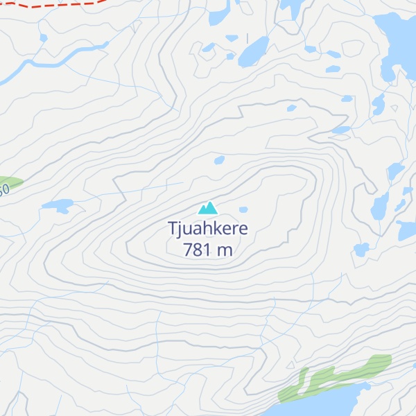 Map of Tjuahkere